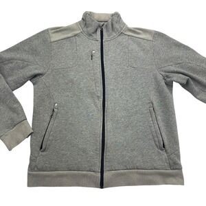 RLX Ralph Lauren Softshell Jacket Womens Medium Gray Mock Neck Full Zipper